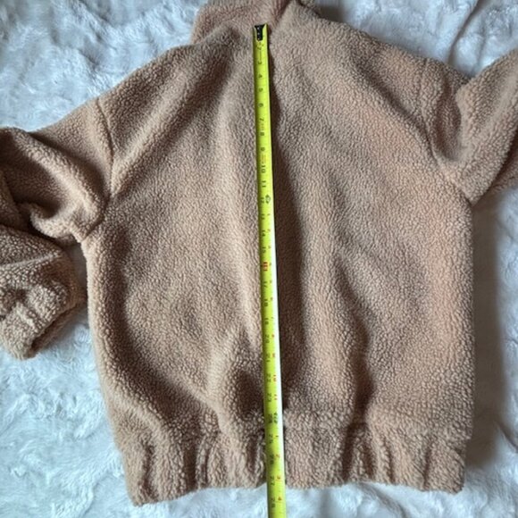 ZAFUL Tan Teddy Soft Fleece Jacket Ladies Size Small NWT - Picture 8 of 12